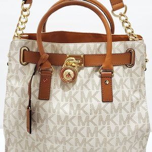 Micheal Kors Large Hamilton Monogram Tote w/ Lock and Key - Almost NEW